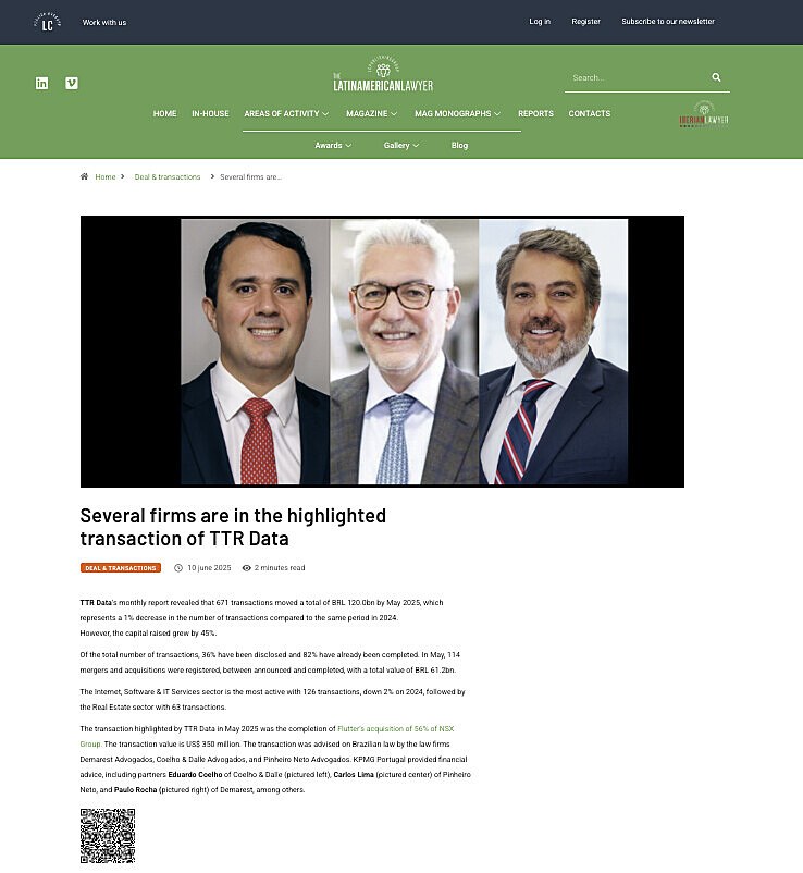Several firms are in the highlighted transaction of TTR Data